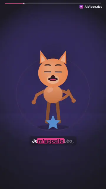 Léo le renard joue dans la forêt magique