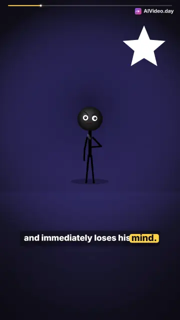 Stickman Panics Over Wet Paint Sign