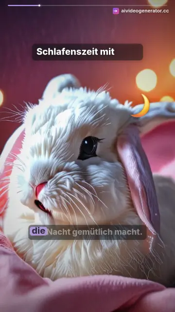 Mimi die Kaninchen schlafen geht