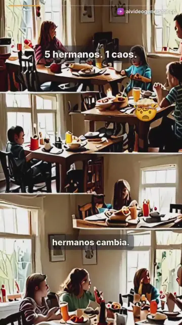 Caos en casa grande con cinco hermanos