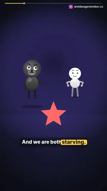 Funny Pizza Slice War Between Two Characters