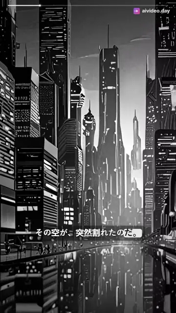 次元の裂け目 未来都市と怪物の戦い