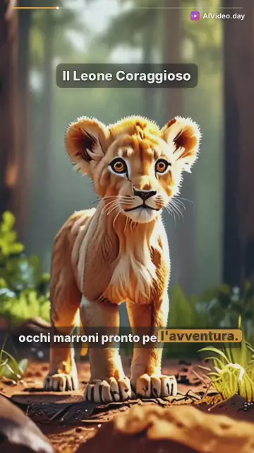 L'amicizia nel bosco tra leone e elefantino