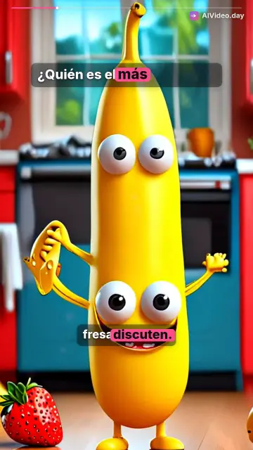 Banana y Fresa discuten animación