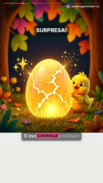 Pintinho e o Ovo Mágico na Floresta