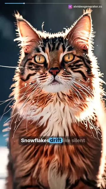 Cat Morning Patrol in Snowy Forest