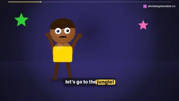 Jungle Dance Party with Monkey and Elephant